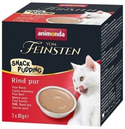 MULTIPACK Cat Adult Snack-Puding hovězí pro kočky (3 x 85 g)