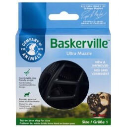 Náhubek plast Baskerville černý vel. 1
