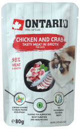 Kapsička Ontario Chicken and Crab in Broth 80g