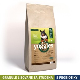 Yoggies Jehněčí maso&bílá ryba (15kg), granule lisované za studena s probiotiky