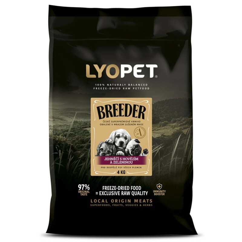 LYOPET Granule pro psy – Jehněčí s hovězím 18kg
