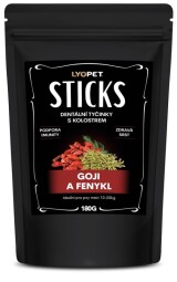 LYOPET dentální tyčinky goji a fenykl medium 180g