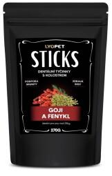 LYOPET dentální tyčinky goji a fenykl maxi 270g