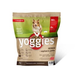 Yoggies Ibérico vepřové maso s jablky (2kg), granule lisované za studena s probiotiky