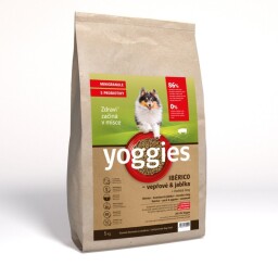 Yoggies Ibérico vepřové maso s jablky (5kg), minigranule lisované za studena s probiotiky