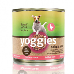 Yoggies drůbeží konzerva se zeleninou a ovesnými vločkami (200g)