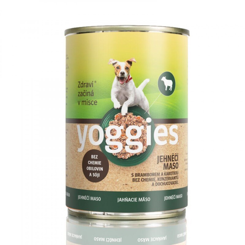 Yoggies jehněčí konzerva s bramborem a karotkou (400g)