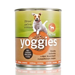 Yoggies zvěřinová konzerva s dýní, brusinkami a pupálkovým olejem (800g)