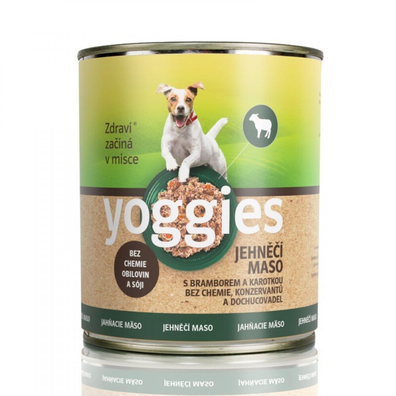 Yoggies jehněčí konzerva s bramborem a karotkou (800g)
