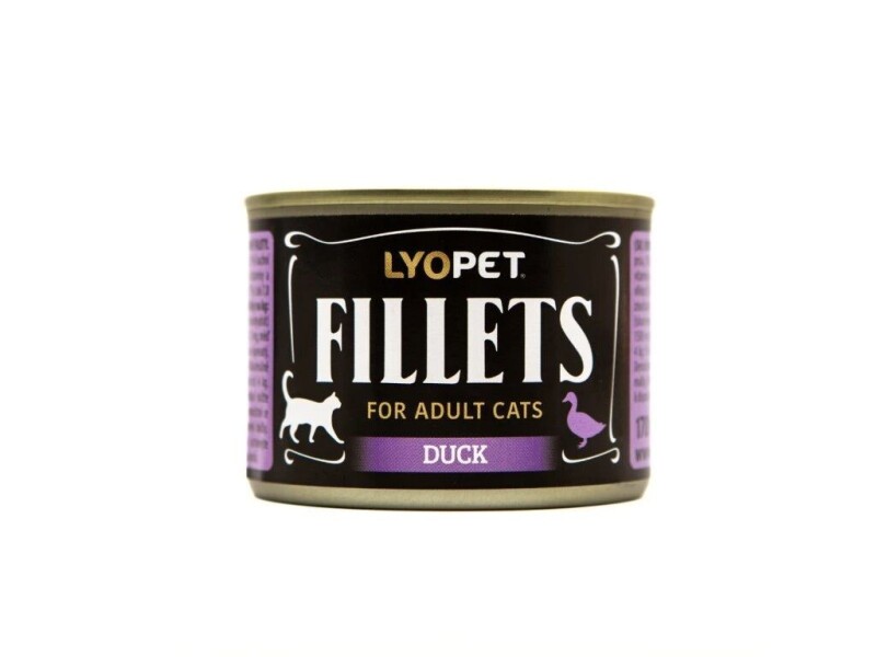 LYOPET  Kachní filety pro kočky 170 g
