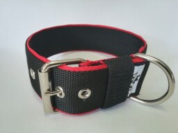 Obojek MAG 5cm černý/červený okraj 60cm