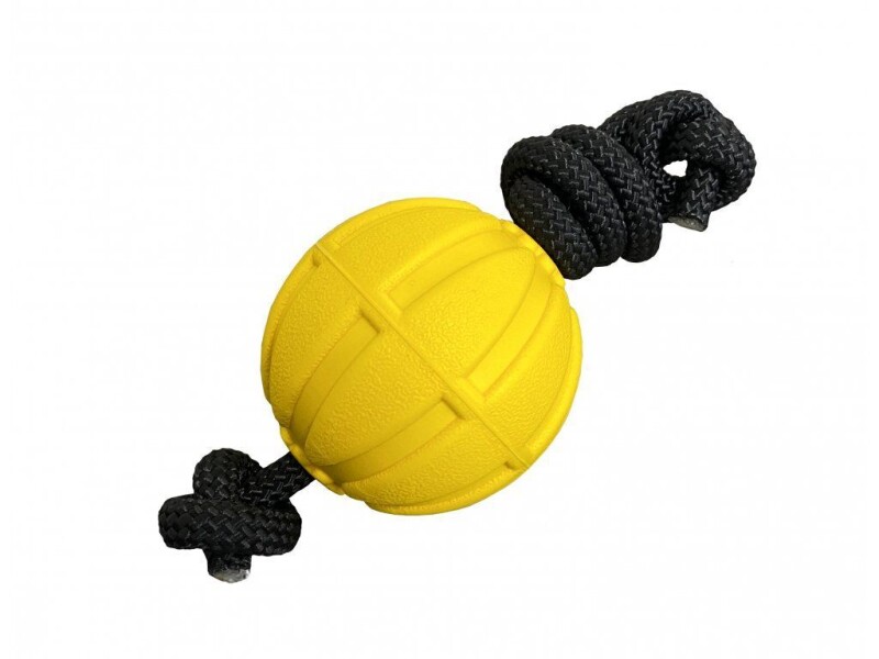Míček FOAM se šňůrkou žlutý 7 cm 48 cm
